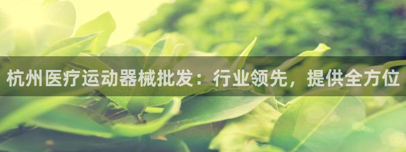 尊龙人生就是博下载：杭州医疗运动器械批发：行业领先，