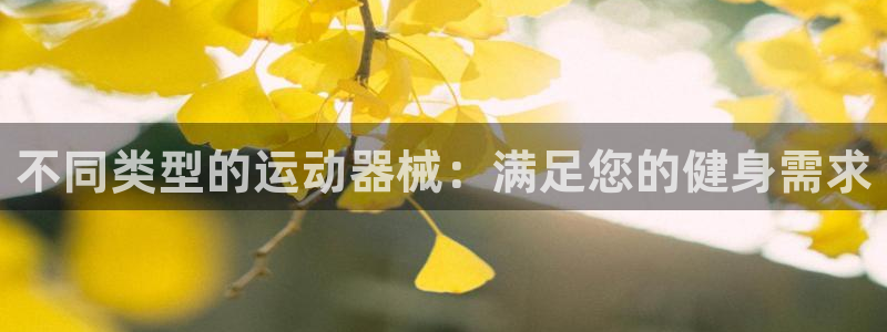 尊龙凯时美金能提取吗：不同类型的运动器械：满足您的健
