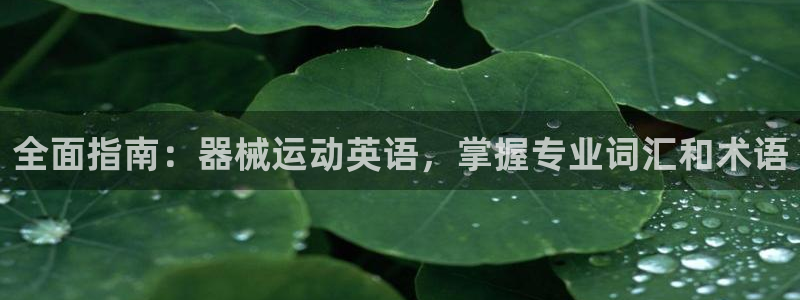 尊龙凯时国际：全面指南：器械运动英语，掌握专业词汇和
