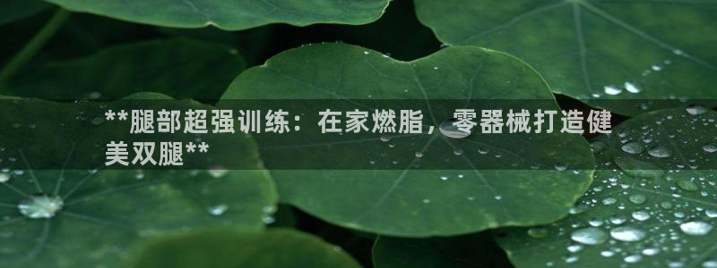 尊龙凯时官网平台：**腿部超强训练：在家燃脂，零器械