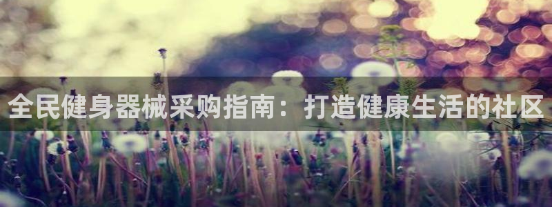 尊龙 6：全民健身器械采购指南：打造健康生活的社区